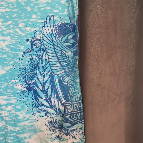 Harley Davidson short sleeve v-neck shirt - Picture 3 of 6